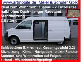 VW T5 L2H2 halbhoch Sitz+Standheizung Klima Navi 1.Hand